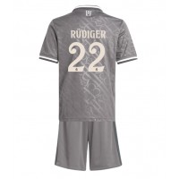 Echipament fotbal Real Madrid Antonio Rudiger #22 Tricou Treilea 2024-25 pentru copii maneca scurta (+ Pantaloni scurti)